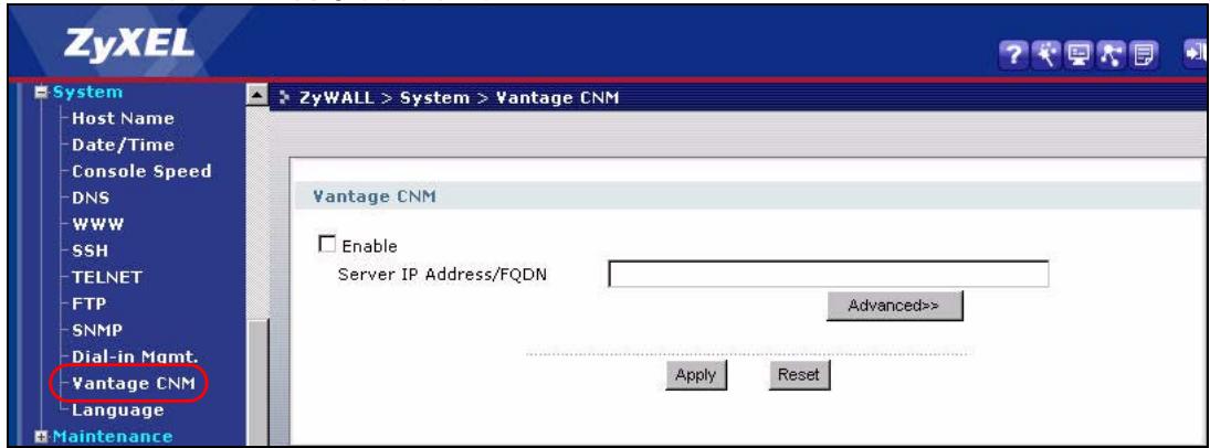 ZYXEL VANTAGE CNM - ZLD configurateur web - 1
