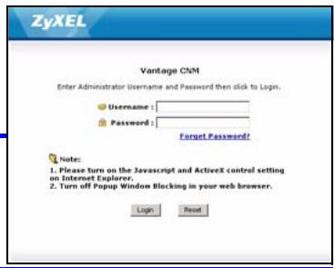 ZYXEL VANTAGE CNM - 6存取VantageCNM - 1