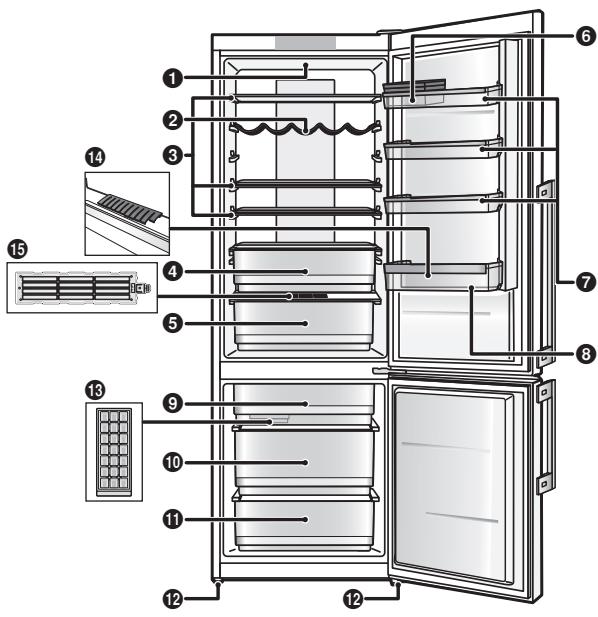 PANASONIC NR-BN34EW2-E & NR-BN34EW2 - Compartment du concélateur - 2