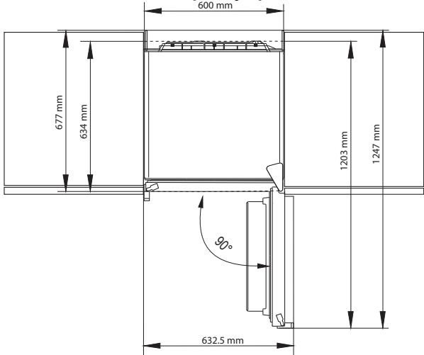 PANASONIC NR-BN34EW2-E & NR-BN34EW2 - When the doors are completely open - 1
