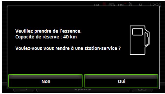 NAVIGON SKODA MOVE AND FUN - Avertissement de réservoir - 1