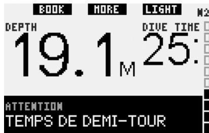 SCUBAPRO-UWATEC GALILEO LUNA - Temps en plongée et temps de demi-tour (par défaut : OFF) - 3