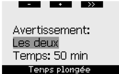 SCUBAPRO-UWATEC GALILEO LUNA - Temps en plongée et temps de demi-tour (par défaut : OFF) - 1