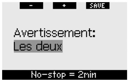 SCUBAPRO-UWATEC GALILEO LUNA - Sans palier = 2 minutes (par défaut: OFF) - 1