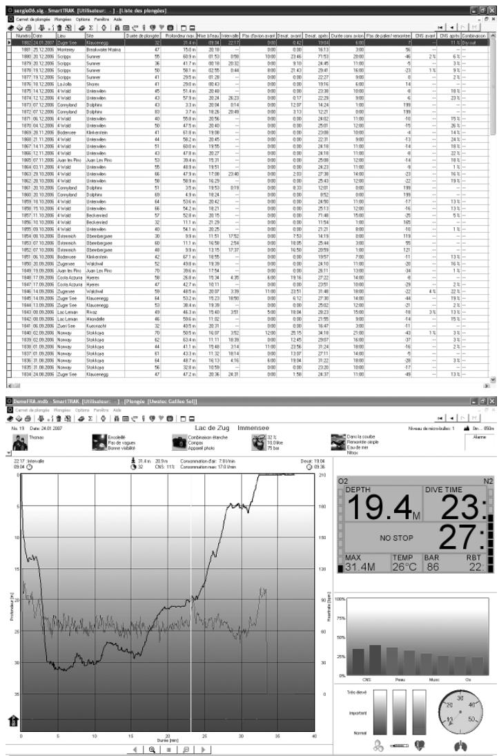 SCUBAPRO-UWATEC GALILEO LUNA - Téléchargement de plongées et organisation de votre carnet de plongée - 1