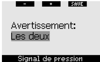 SCUBAPRO-UWATEC GALILEO LUNA - Signal de pression (par défaut : les deux) - 1