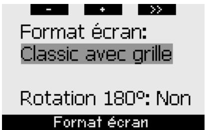 SCUBAPRO-UWATEC GALILEO LUNA - Format de l'écran (défaut : classic avec GRILLE) - 1