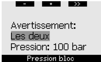 SCUBAPRO-UWATEC GALILEO LUNA - Pression de la bouteille (par défaut : OFF) - 1