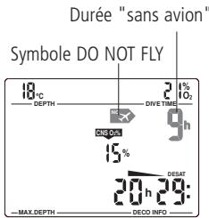 SCUBAPRO-UWATEC SMART PRO-SMART COM - Temps d'interdiction de prendre avion - 1
