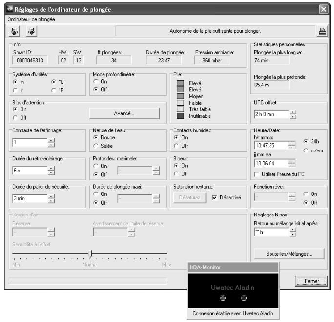 SCUBAPRO-UWATEC SMARTTRAK - Réglages de l'ordinateur de plongée - 1