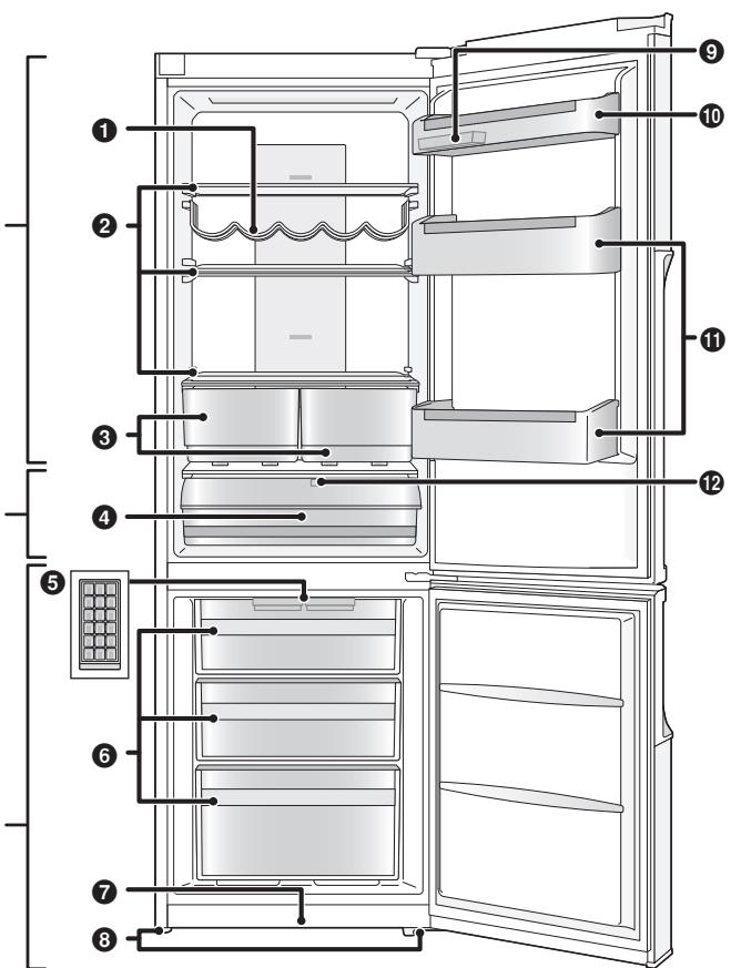 PANASONIC NRB32SG2SF & NR-B32SG2 - Compartment du concélateur - 2