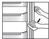 PANASONIC NRB32SG2SF & NR-B32SG2 - Sellado de aperture de la puerta - 1