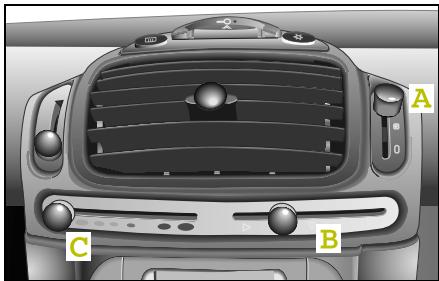 SMART FORTWO - Réglage de l'air recyclé ou de l'air frais - 2