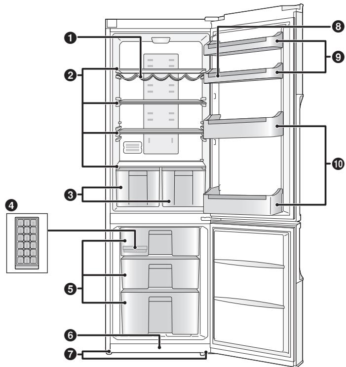 PANASONIC NRB32SX1 & NR-B32SX1 - Scomparto congelatore - 2