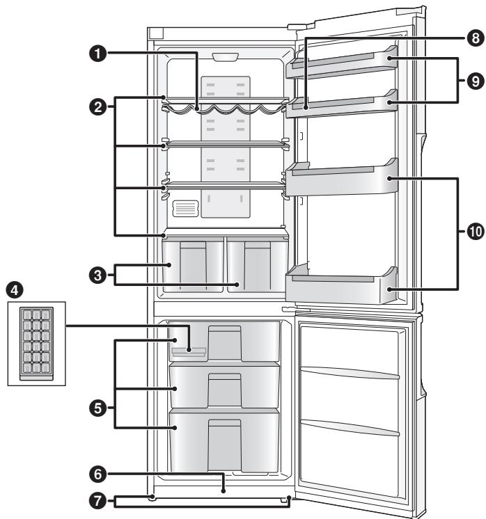 PANASONIC NRB32SX1 & NR-B32SX1 - Fryserom - 2