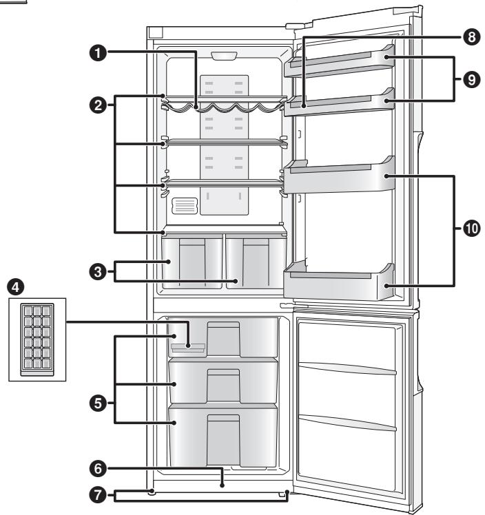 PANASONIC NRB32SX1 & NR-B32SX1 - Compartment du congélateur - 2