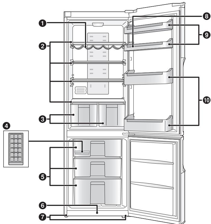 PANASONIC NRB32SX1 & NR-B32SX1 - Fryserdel - 1