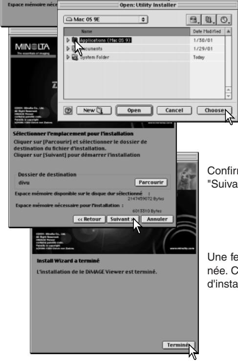 MINOLTA DIMAGE VIEWER - Installation du DiIMAGE Viewer – Macintosh - 7
