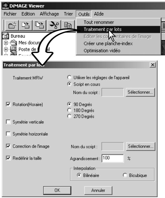 MINOLTA DIMAGE VIEWER 2.3 - Traitement par lots - 1