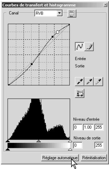 MINOLTA DIMAGE VIEWER 2.3 - Réglage automatique des courbes de transfert et de l'histogramme - 1