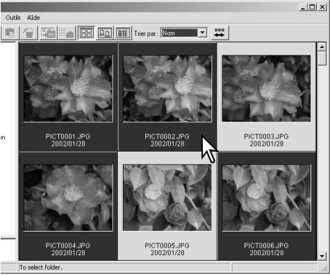 MINOLTA DIMAGE VIEWER 2.3 - Déplacer des images dans un autre dossier - 1