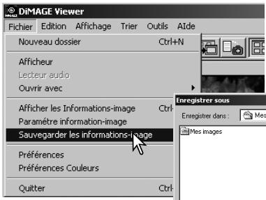 MINOLTA DIMAGE VIEWER 2.3 - Afficher et sauvegarder les informations images - 2
