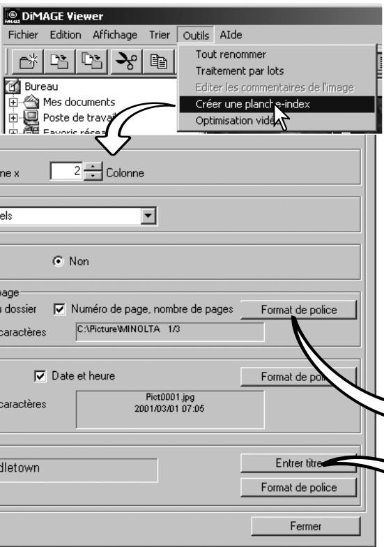 MINOLTA DIMAGE VIEWER 2.3 - Créer une planche-index - 1