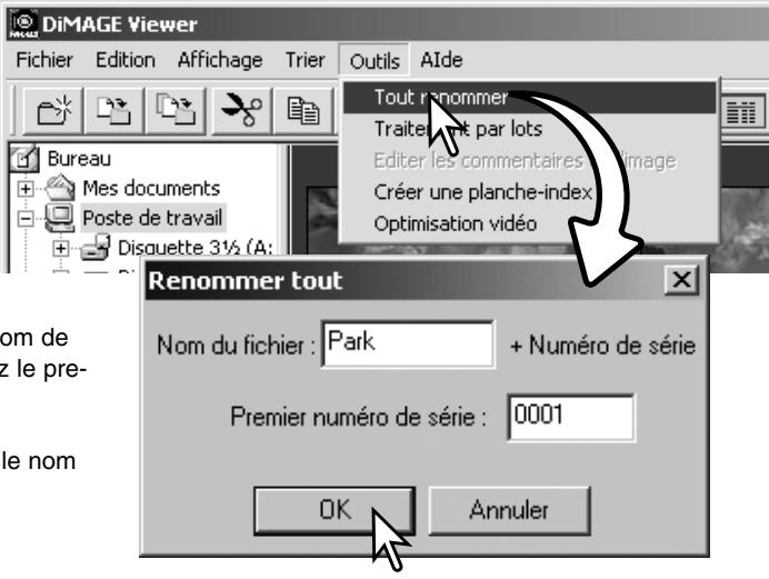 MINOLTA DIMAGE VIEWER 2.3 - Renommer les fichiers multiples - 1