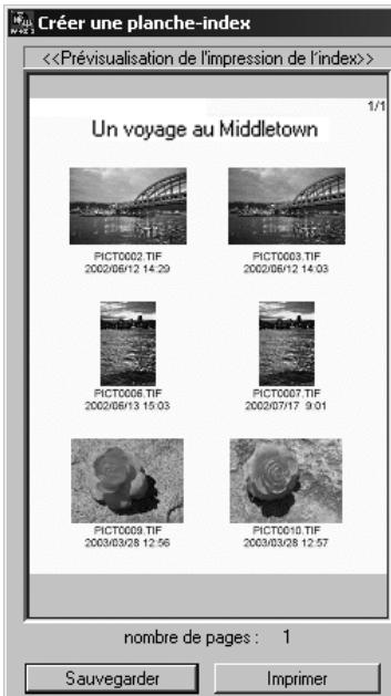 MINOLTA DIMAGE VIEWER 2.3 - Créer une planche-index - 2
