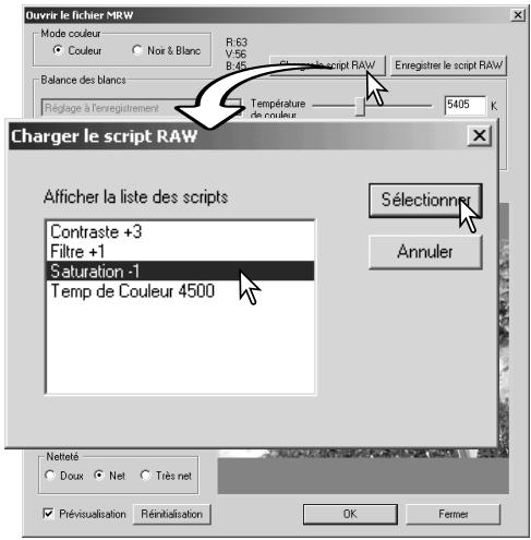 MINOLTA DIMAGE VIEWER 2.3 - Charger les scripts raw - 1