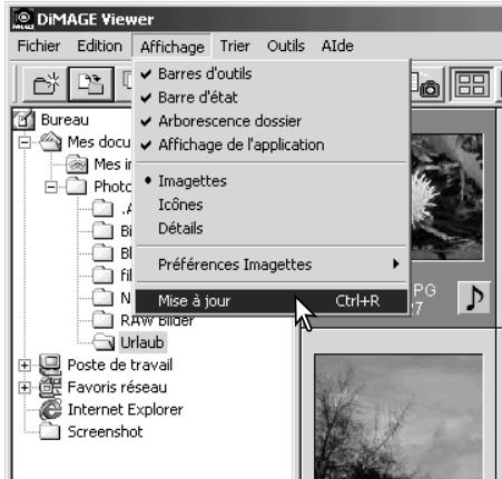 MINOLTA DIMAGE VIEWER 2.3 - Mise à jour de la fenêtre imagettes - 1
