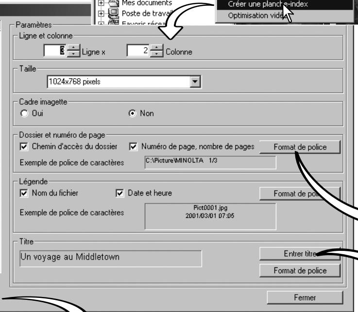 MINOLTA DIMAGE VIEWER 2.3 - Créer une planche-index - 3