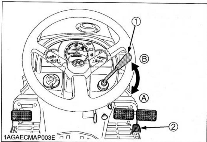 KUBOTA B1220 - Accélérateur au pied - 1