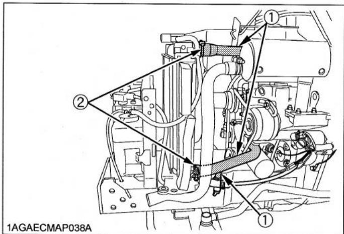 KUBOTA B1220 - Vérification des durites du radiateur et des colliers - 1