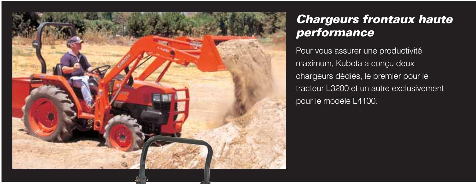 KUBOTA L3200 - Pour encore plus de polyvalence, optez pour les chargeurs frontaux Kubota avec attache/détache rapide. (sur les modèles arceau arrêté uniquement) - 1