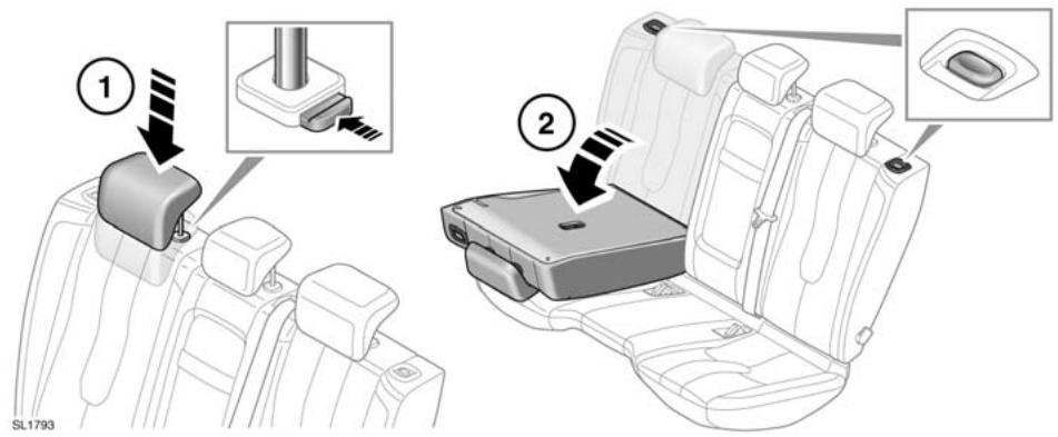 LAND ROVER RANGE ROVER EVOQUE 2011 - Rabattre et redresser les SIEGES arriere - 1
