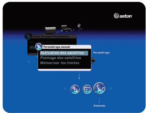 ASTON DIVA HD EASY - Sous-menu antennes - 2