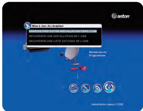 ASTON DIVA HD PREMIUM 250G - Sous-menu installation depuis l'usb - 1
