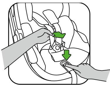 STOKKE IZI GO BY BESAFE - Montaž tylem do kierunku jazdy za pomocă pasa bezpieczerenstwa - 11
