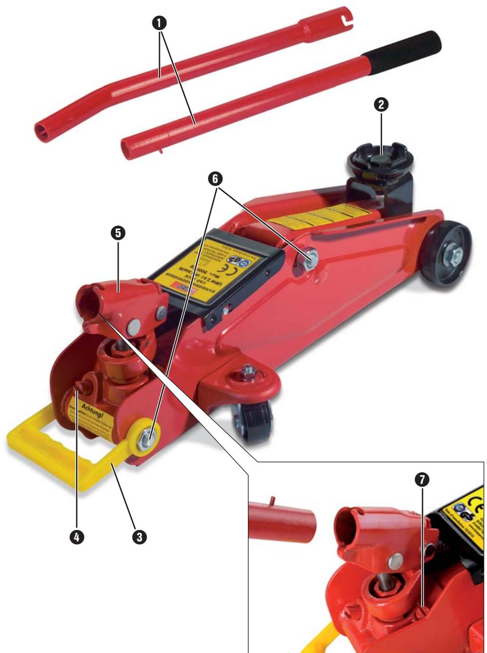 ULTIMATE SPEED URW 2 A1 HYDRAULIC TROLLEY JACK - 1