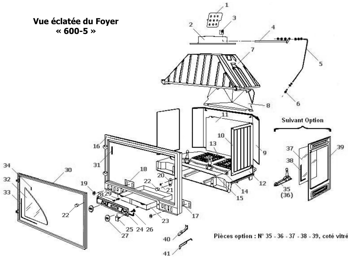 LES RADIANTES 600-5 - - COMMANDE DU CLAPET - 1