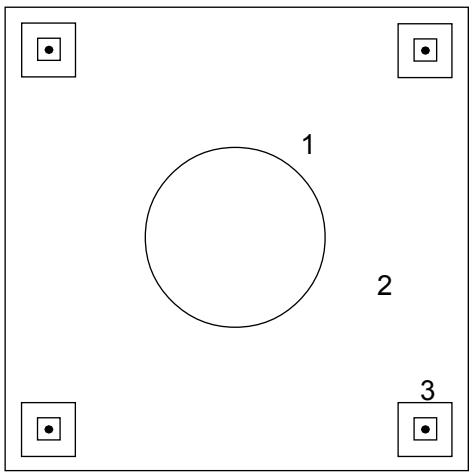 LEICA GPS SYSTEM 500 - Disposition des bornes libres (vue en plan) - 1