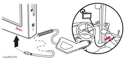 LEICA MOJOMINI - Utilisation de l'adaptateur d'alimentation - 1