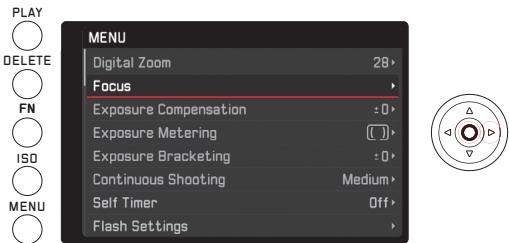 LEICA Q TYP 116 - OPROEPEN VAN EEN SUBMENU VAN DE MENUOPTIE - 3