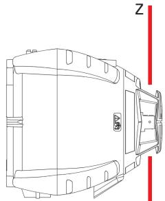 LEICA RUGBY 55 - Pour activer le mode ajustage de l'axe z, professionnel comme suit: - 1
