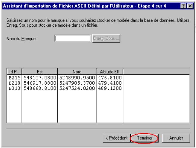 LEICA SYSTEM 500 SKI-PRO - Leçon trois - création d'un système de coordonnées, suite - 7