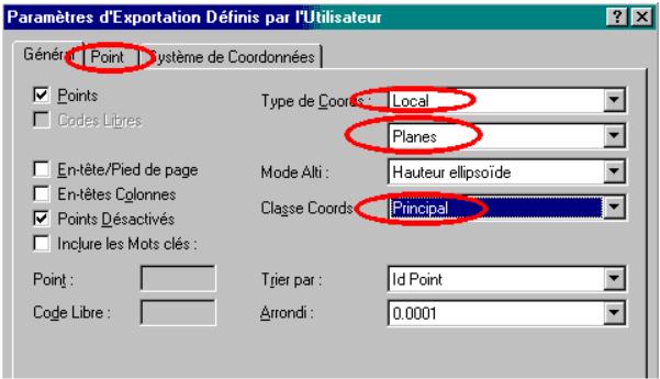 LEICA SYSTEM 500 SKI-PRO - Leçon sept - Exportation de coordonnées vers un fichier ASCII - 4
