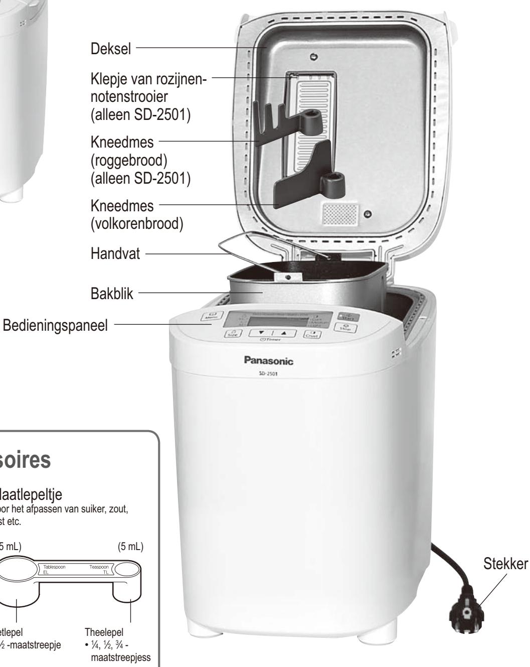 PANASONIC SD 2500 - Rozijnen-notenstrooier (alleen SD-2501) - 3