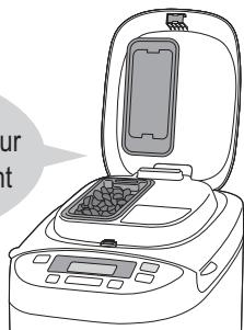 PANASONIC SD 2500 - Ajouter des ingrédients supplémentaires au pain ou à la pâte - 1