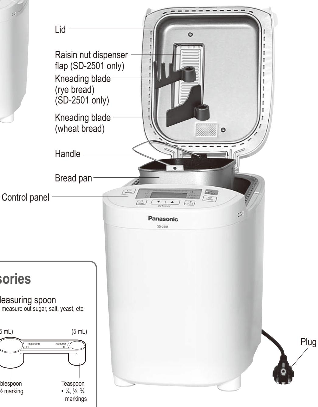 PANASONIC SD 2500 - Raisin nut dispenser (SD-2501 only) - 3
